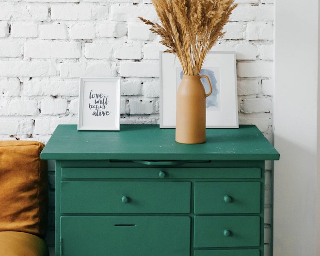 Drawers with plants on it